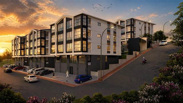 Alfa Tepe XL — gün batımı (3B görsel)