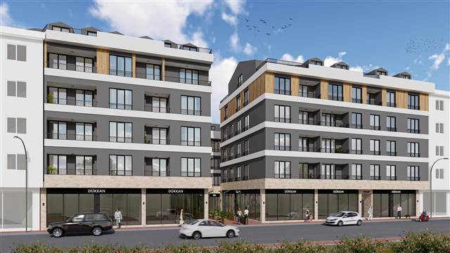 Çiçeklidede Konakları — cadde cephesi (3B görsel)